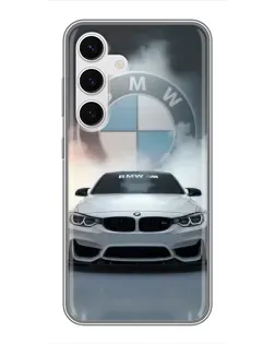 Чохол для Samsung Galaxy S24 з картинкою «BMW в білому диму»