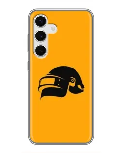 Чехол для Samsung Galaxy S24 с картинкой «PUBG — золотой шлем»