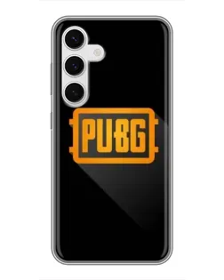 Чехол для Samsung Galaxy S24 с картинкой «PUBG — рамка лого»