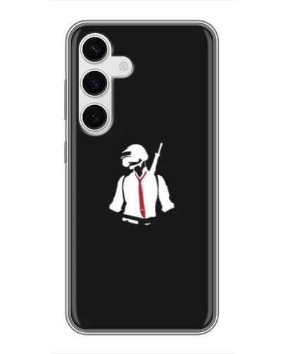 Чехол для Samsung Galaxy S24 с картинкой «PUBG — силуэт воина» Чехол для Samsung Galaxy S24 с картинкой «PUBG — силуэт воина»