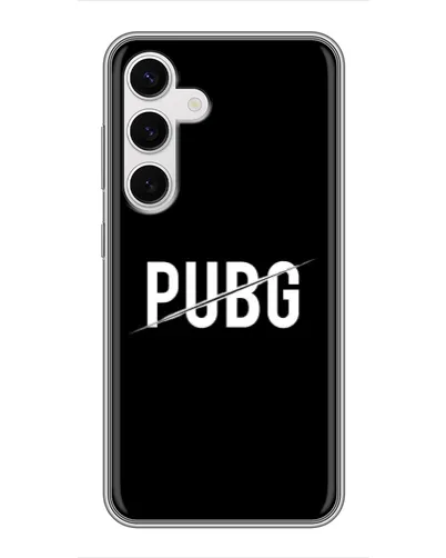 Чехол для Samsung Galaxy S24 с картинкой «PUBG — белый логотип» Чехол для Samsung Galaxy S24 с картинкой «PUBG — белый логотип»