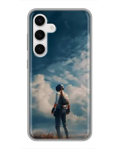 Чехол для Samsung Galaxy S24 с картинкой «Герой PUBG на скале» Чехол для Samsung Galaxy S24 с картинкой «Герой PUBG на скале»