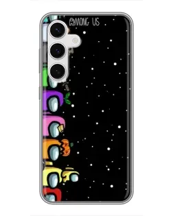 Чехол для Samsung Galaxy S24 с картинкой «Команда Among Us»
