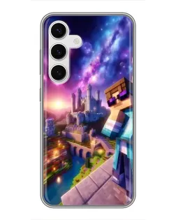 Чехол для Samsung Galaxy S24 с картинкой «Стив и космос» Чехол для Samsung Galaxy S24 с картинкой «Стив и космос»