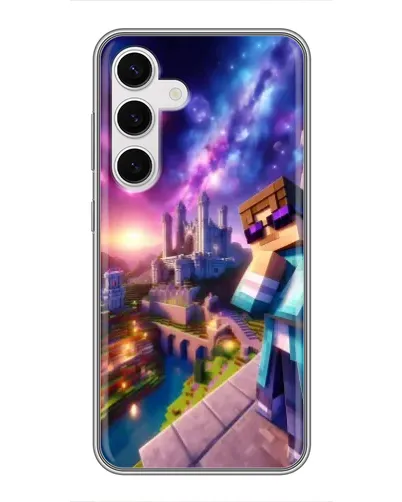 Чехол для Samsung Galaxy S24 с картинкой «Стив и космос»