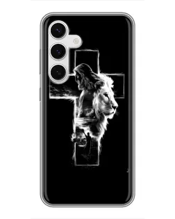 Чехол для Samsung Galaxy S24 с картинкой «Сияющий крест Jesus»