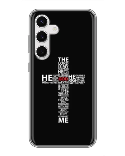 Чехол для Samsung Galaxy S24 с картинкой «Текстовый крест» Чехол для Samsung Galaxy S24 с картинкой «Текстовый крест»