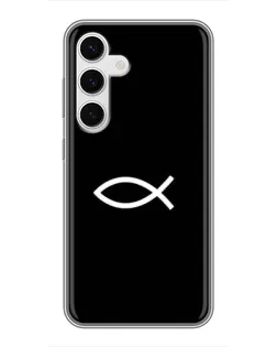 Чехол для Samsung Galaxy S24 с картинкой «Символ рыбы Jesus»