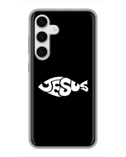 Чехол для Samsung Galaxy S24 с картинкой «Рыба Jesus»