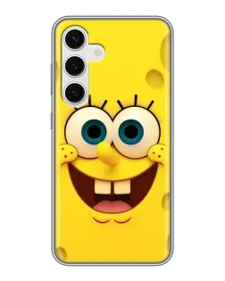 Чехол для Samsung Galaxy S24 с картинкой «Губка Боб улыбка»