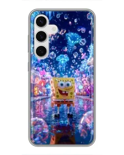 Чехол для Samsung Galaxy S24 с картинкой «Неоновый океан»
