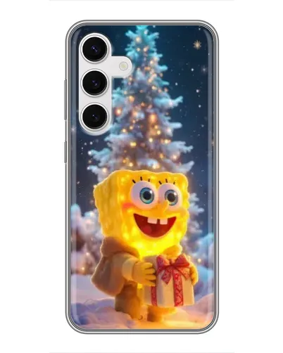 Чехол для Samsung Galaxy S24 с картинкой «Рождественский Спанч Боб» Чехол для Samsung Galaxy S24 с картинкой «Рождественский Спанч Боб»
