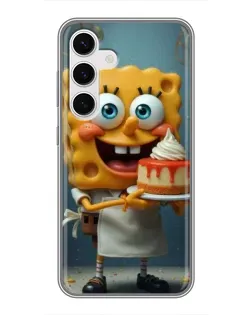 Чехол для Samsung Galaxy S24 с картинкой «Повар Спанч Боб»