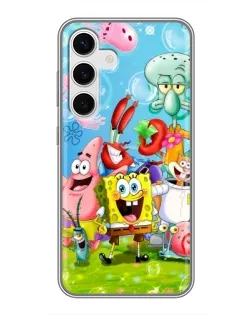 Чохол для Samsung Galaxy S24 з картинкою «Губка Боб та друзі»