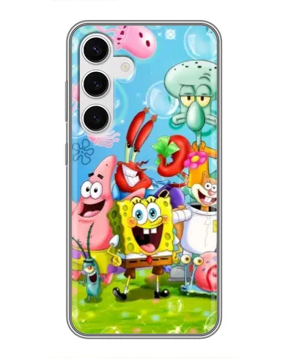 Чохол для Samsung Galaxy S24 з картинкою «Губка Боб та друзі» Чохол для Samsung Galaxy S24 з картинкою «Губка Боб та друзі»