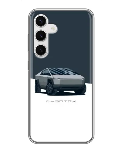 Чехол для Samsung Galaxy S24 с картинкой «Серебристый Cybertruck Tesla» Чехол для Samsung Galaxy S24 с картинкой «Серебристый Cybertruck Tesla»
