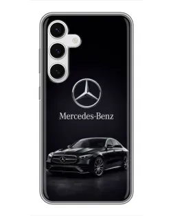 Чехол для Samsung Galaxy S24 с картинкой «Mercedes — решетка радиатора»
