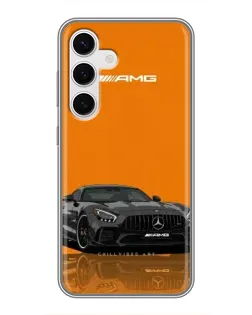 Чехол для Samsung Galaxy S24 с картинкой «Оранжевый Mercedes AMG»