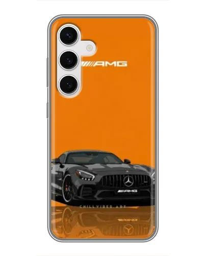 Чехол для Samsung Galaxy S24 с картинкой «Оранжевый Mercedes AMG» Чехол для Samsung Galaxy S24 с картинкой «Оранжевый Mercedes AMG»