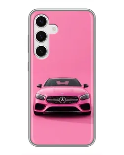 Чохол для Samsung Galaxy S24 з картинкою «Рожевий Mercedes AMG»