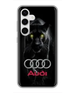 Чехол для Samsung Galaxy S24 с картинкой «Пантера и Audi»