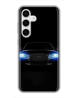Чехол для Samsung Galaxy S24 с картинкой «Audi в неоне»