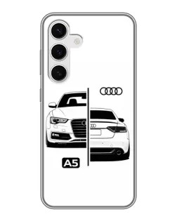 Чехол для Samsung Galaxy S24 с картинкой «Audi — контрастный дизайн»