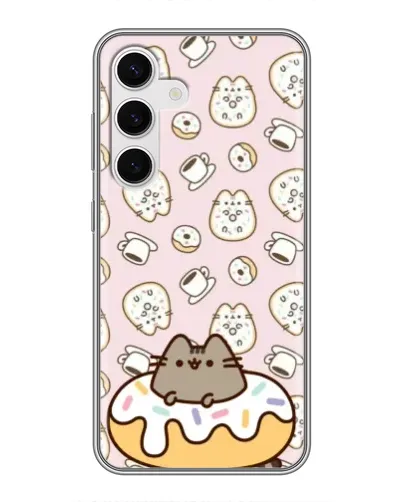 Чехол для Samsung Galaxy S24 с картинкой «Пушин на пончике» Чехол для Samsung Galaxy S24 с картинкой «Пушин на пончике»