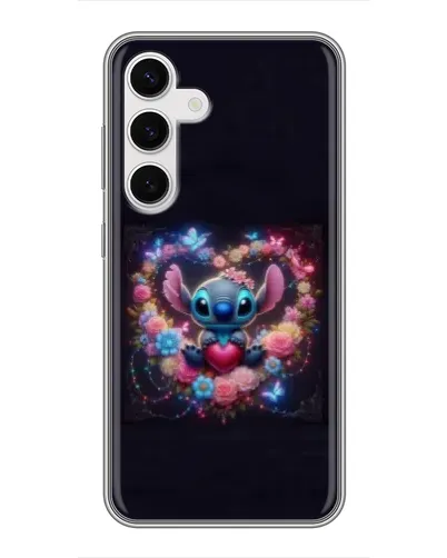 Чохол для Samsung Galaxy S24 з картинкою «Stitch у квітах» Чохол для Samsung Galaxy S24 з картинкою «Stitch у квітах»
