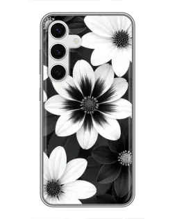Чохол для Samsung Galaxy S24 з картинкою «Монохромні айстри» Чохол для Samsung Galaxy S24 з картинкою «Монохромні айстри»