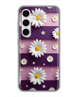 Чохол для Samsung Galaxy S24 з картинкою «Ромашки на фіолетовому» Чохол для Samsung Galaxy S24 з картинкою «Ромашки на фіолетовому»