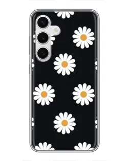 Чохол для Samsung Galaxy S24 з картинкою «Ромашки на чорному» Чохол для Samsung Galaxy S24 з картинкою «Ромашки на чорному»