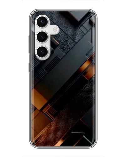 Чехол для Samsung Galaxy S24 с картинкой «Черные геометрические блоки» Чехол для Samsung Galaxy S24 с картинкой «Черные геометрические блоки»