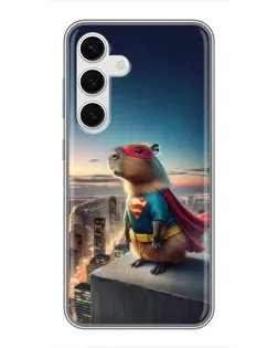 Чехол для Samsung Galaxy S24 с картинкой «Капи-мен супергерой» Чехол для Samsung Galaxy S24 с картинкой «Капи-мен супергерой»