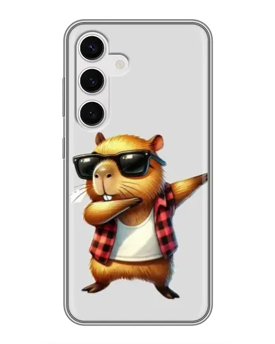 Чехол для Samsung Galaxy S24 с картинкой «Капибара рэпер даб» Чехол для Samsung Galaxy S24 с картинкой «Капибара рэпер даб»