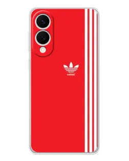 Чехол для Samsung Galaxy S25 Edge с картинкой «Красный минимализм Adidas»