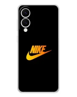 Чехол для Samsung Galaxy S25 Edge с картинкой «Золотой логотип Nike»