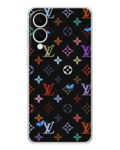 Чехол для Samsung Galaxy S25 Edge с картинкой «Цветная монограмма LV»