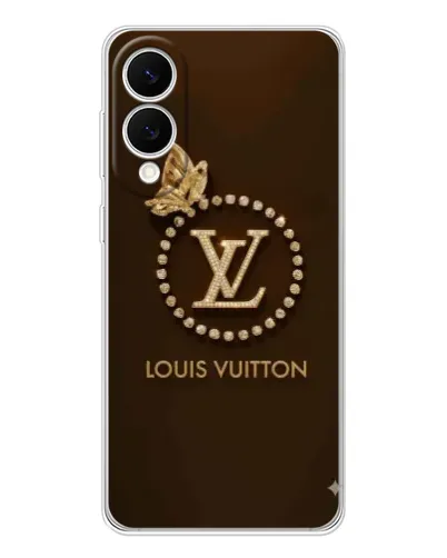 Чехол для Samsung Galaxy S25 Edge с картинкой «LV — золотая печать»