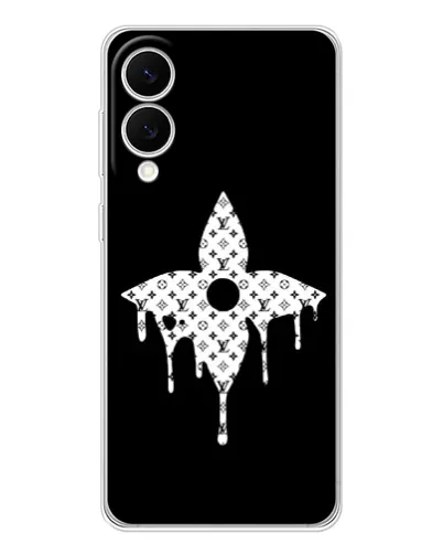 Чехол для Samsung Galaxy S25 Edge с картинкой «Цветочная монограмма»