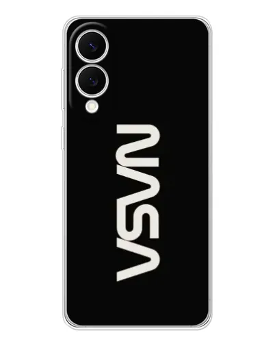 Чехол для Samsung Galaxy S25 Edge с картинкой «NASA — вертикальный логотип»