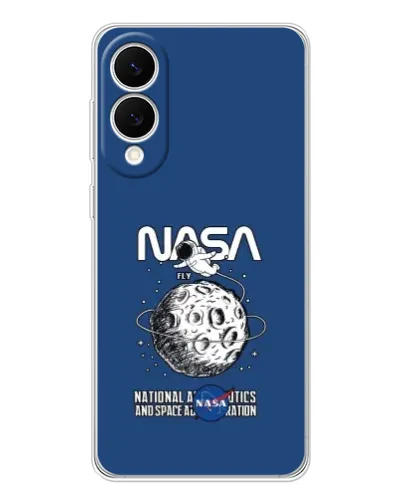 Чехол для Samsung Galaxy S25 Edge с картинкой «NASA — лунная миссия»