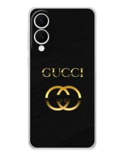 Чехол для Samsung Galaxy S25 Edge с картинкой «Золотой логотип Gucci»