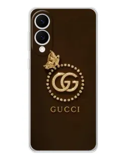 Чехол для Samsung Galaxy S25 Edge с картинкой «Gucci — золотая бабочка»