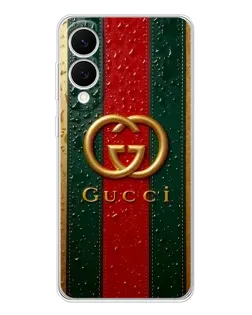 Чохол для Samsung Galaxy S25 Edge з картинкою «Gucci — фірмова смуга та золото» Чохол для Samsung Galaxy S25 Edge з картинкою «Gucci — фірмова смуга та золото»