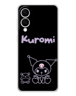 Чехол для Samsung Galaxy S25 Edge с картинкой «Kuromi — черный минимализм»