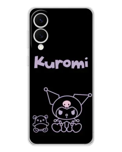 Чехол для Samsung Galaxy S25 Edge с картинкой «Kuromi — черный минимализм»