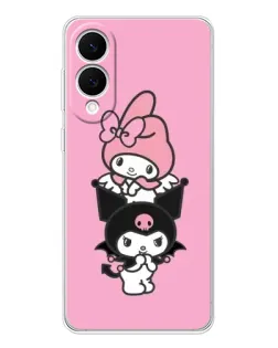 Чехол для Samsung Galaxy S25 Edge с картинкой «My Melody и Kuromi»