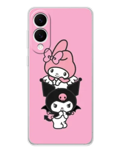 Чехол для Samsung Galaxy S25 Edge с картинкой «My Melody и Kuromi»