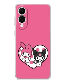 Чехол для Samsung Galaxy S25 Edge с картинкой «Kuromi и My Melody»